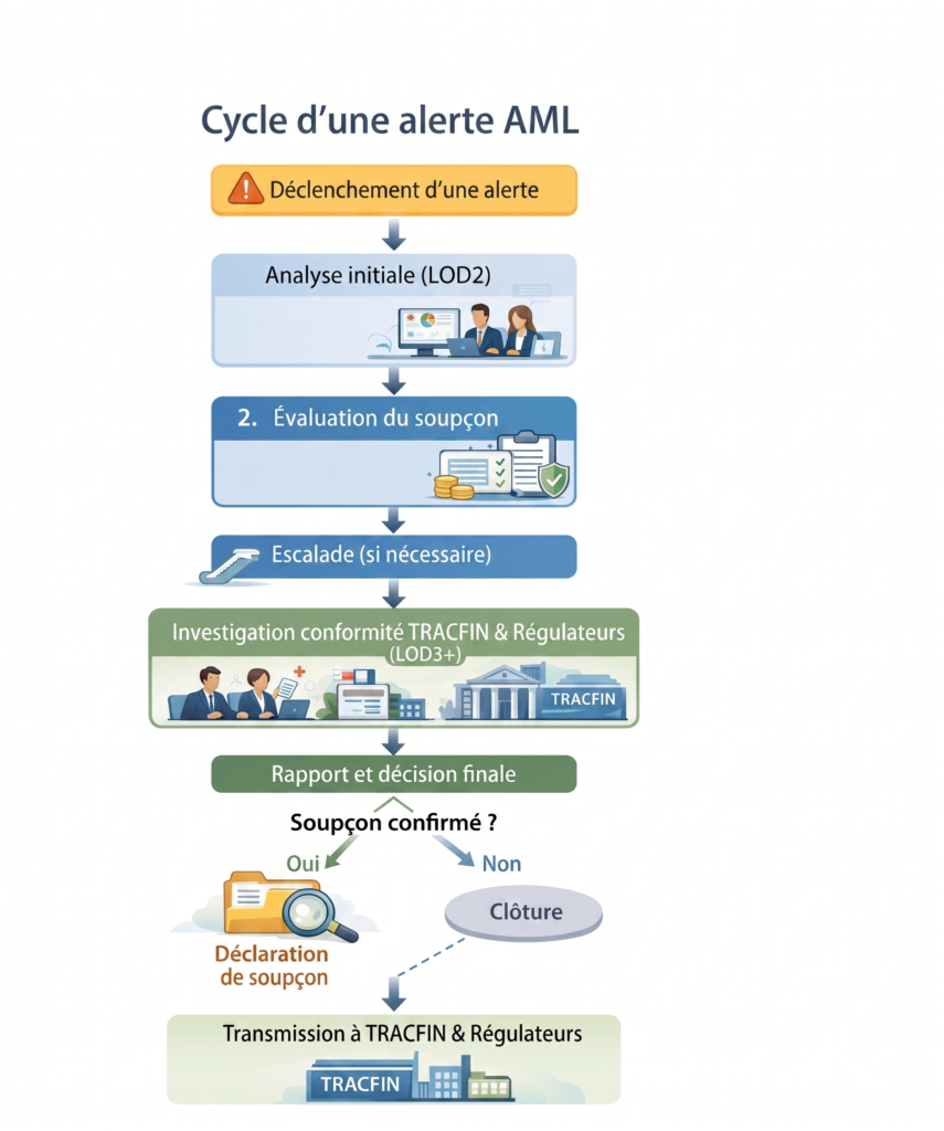 cycle d'une alerte AML